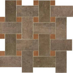 Approach Brown Intreccio Mosaic (13X13) | Pan American Ceramics