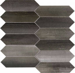 Nori Nero Losanga Mosaic 12X12.5 Sheet | Pan American Ceramics