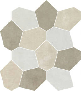 Ny2La Warm Mix Polygon Mosaic | Pan American Ceramics