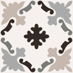 Patchwork Black & White 03 8X8 | Pan American Ceramics