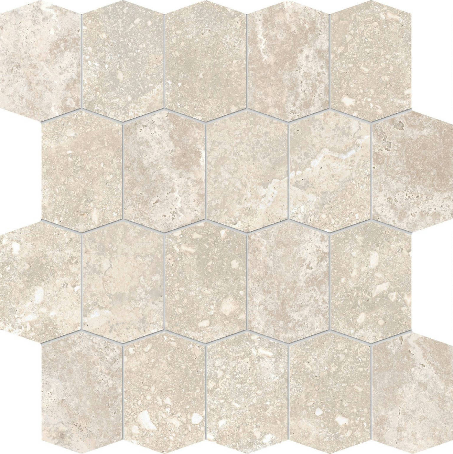 Stream Bone Hexagon Mosaic | Pan American Ceramics