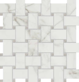 Velvet White Basket Mosaic | Pan American Ceramics