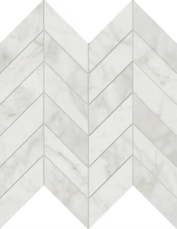 Velvet White Chevron Mosaic | Pan American Ceramics