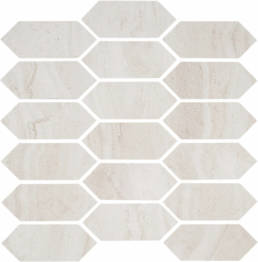 Roccia di Roma Ivory 2x5 Picket Mosaic | Pan American Ceramics