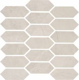 St. Croix Bianco 2x5 Picket Mosaic (9 mm thick) | Pan American Ceramics