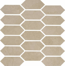 St. Croix Champagne 2x5 Picket Mosaic (9 mm thick) | Pan American Ceramics