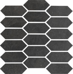 St. Croix Flint 2x5 Picket Mosaic (9 mm thick) | Pan American Ceramics