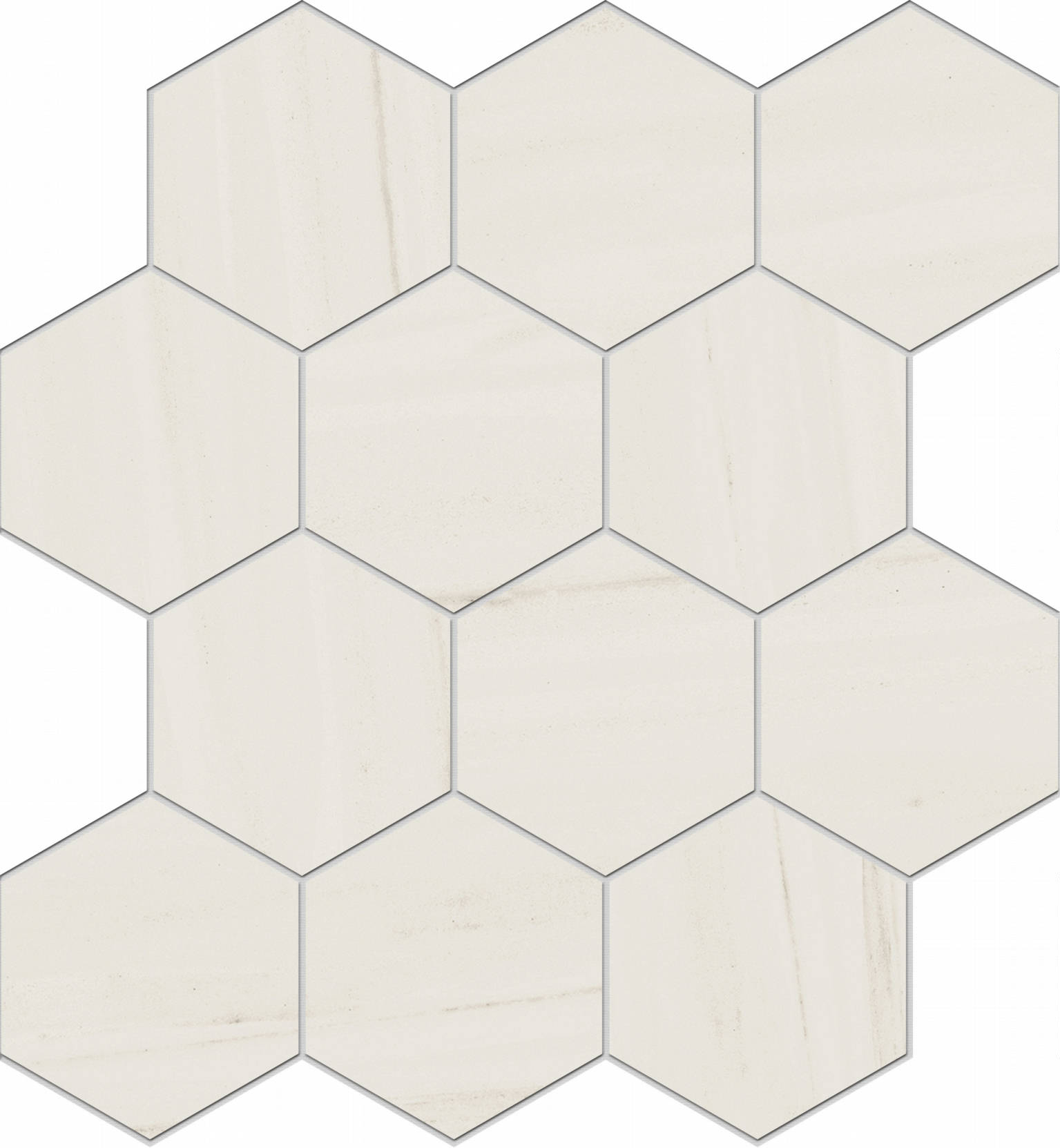 Biancospino hexagon mosaic | Pan American Ceramics