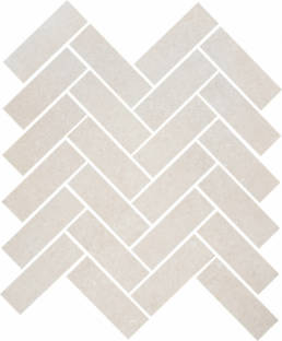 Belgique Sea Shell Herringbone mosaic (12x12 sheet) | Pan American Ceramics