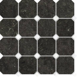 Concert Black Octagon mosaic (12x12 sheet) | Pan American Ceramics