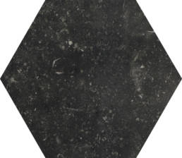 Concert Black hexagon 7x6 | Pan American Ceramics
