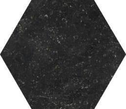 Concert Black hexagon 7x6 | Pan American Ceramics