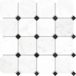Concert White Octagon mosaic (12x12 sheet) | Pan American Ceramics