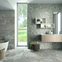GOLDEN AGE GREY BATHROOM | Pan American Ceramics