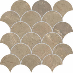 Golden Age Beige Shell Mosaic (12x12 sheet) | Pan American Ceramics