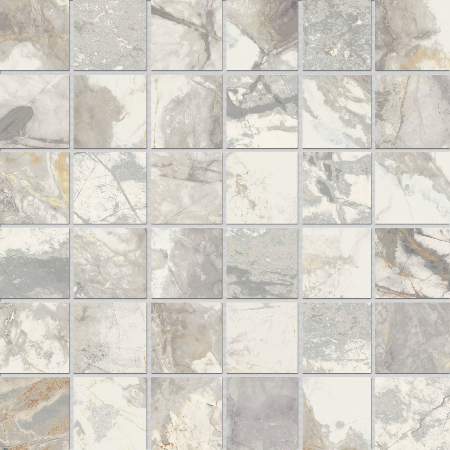 Golden Age White 2x2 Mosaic (12x12 sheet) | Pan American Ceramics