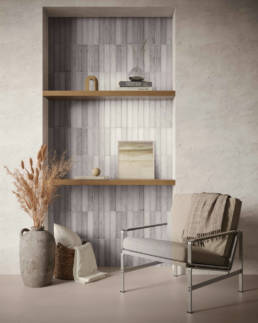 Organic Clay Ashen Living room | Pan American Ceramics