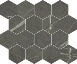 Alustra Sovereign Grey Hexagon Matte Mosaic | Pan American Ceramics