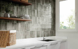 Highland Lake Olive 3x10 | Pan American Ceramics